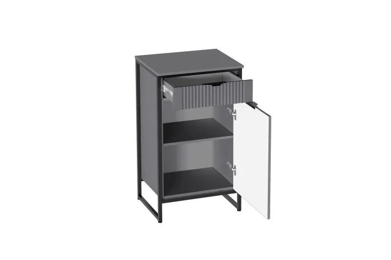 Тумба 1 дв и 1 ящ "Нора" прихожая Графит